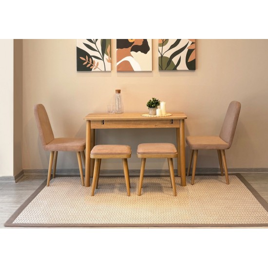 Extendable Dining Table & Chairs Set (6 Pieces) Vina Mini 03 0900 - Oak, Stone Oak
Stone Extendable Dining Table & Chairs Set (6 Pieces) Vina Mini 03 0900 - Oak, Stone Oak
Stone