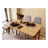 Extendable Dining Table & Chairs Set (6 Pieces) Vina Mini 03 0701 - Oak, Soho Grey Oak
Soho Grey