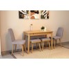 Extendable Dining Table & Chairs Set (6 Pieces) Vina Mini 03 0701 - Oak, Soho Grey Oak
Soho Grey