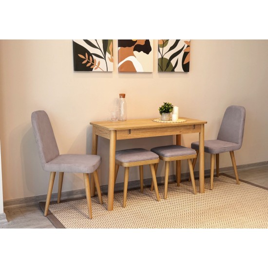 Extendable Dining Table & Chairs Set (6 Pieces) Vina Mini 03 0701 - Oak, Soho Grey Oak
Soho Grey Extendable Dining Table & Chairs Set (6 Pieces) Vina Mini 03 0701 - Oak, Soho Grey Oak
Soho Grey