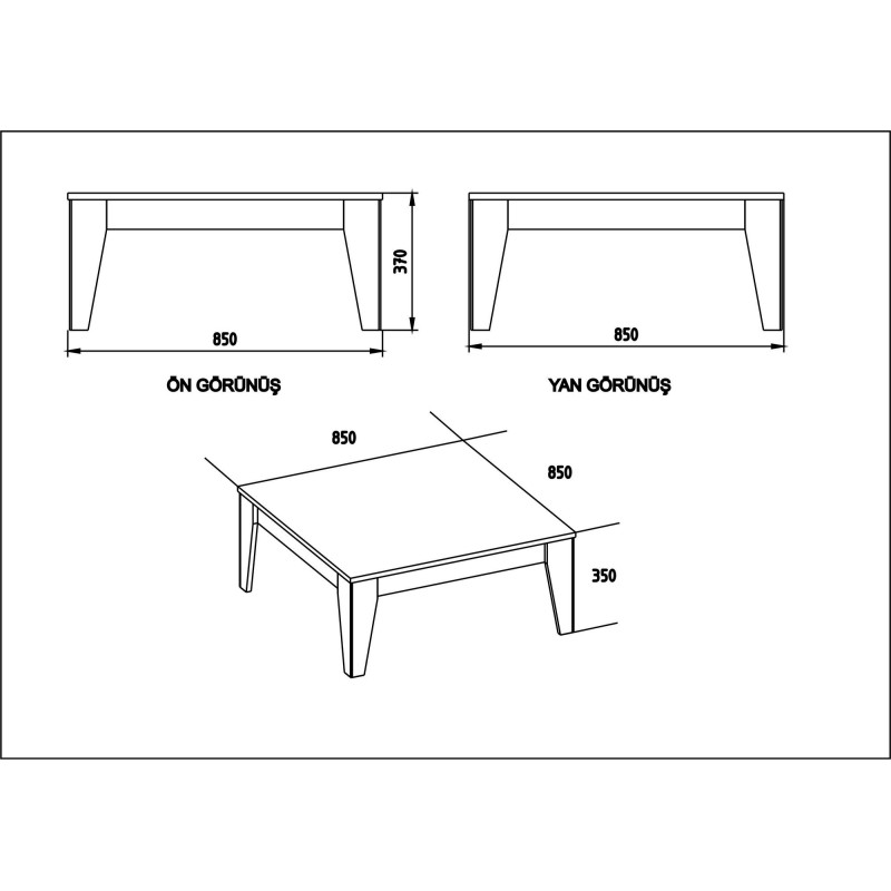 Coffee Table Lorenz Walnut
Black