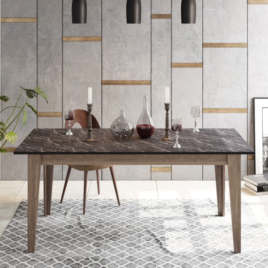 Dining Table Lorenz Walnut
Black