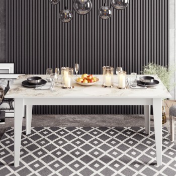 Dining Table Polka - White White