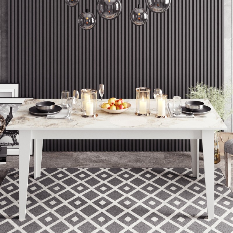 Dining Table Polka - White White