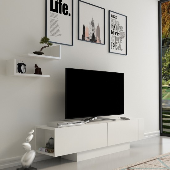 Hanah Home TV Stand Matera - White, White White