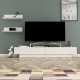 Έπιπλο Τηλεόρασης Lucca TV - Χρώμα Λευκό - 180x31x40εκ