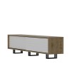 Έπιπλο Τηλεόρασης Askal -180x35x47,4εκ - Χρώμα  Δρυς Λευκό