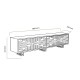 Έπιπλο Τηλεόρασης Askal -180x35x47,4εκ - Χρώμα Δρυς Λευκό Έπιπλο Τηλεόρασης Askal -180x35x47,4εκ - Χρώμα Δρυς Λευκό