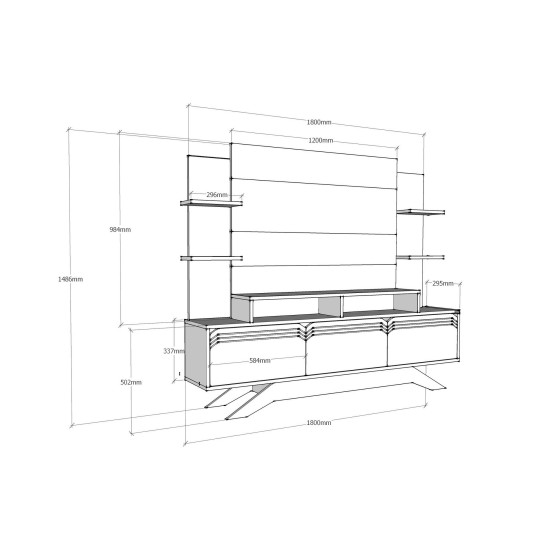 TV Unit Delpi Walnut
White TV Unit Delpi Walnut
White