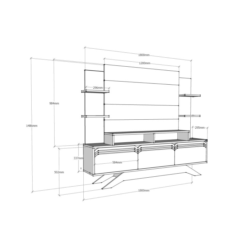 TV Unit Delpi Walnut
White