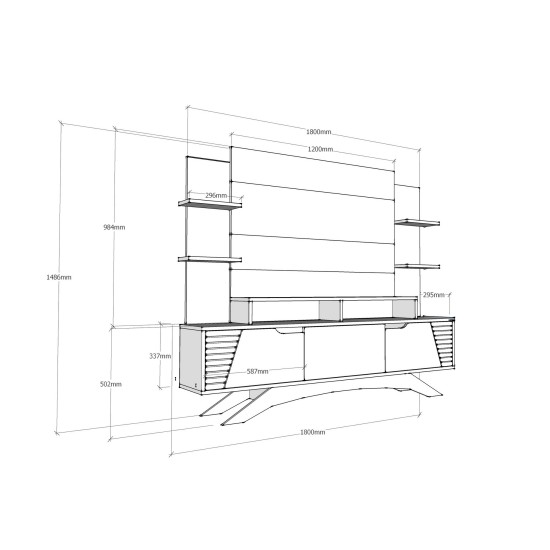 TV Unit Deparo Walnut
White TV Unit Deparo Walnut
White