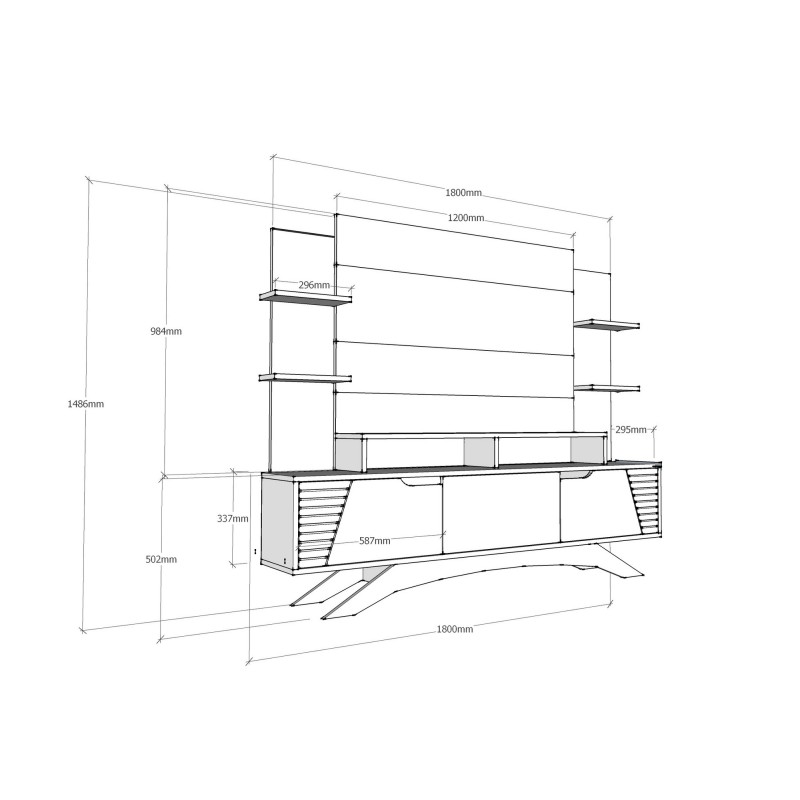 TV Unit Deparo Walnut
White