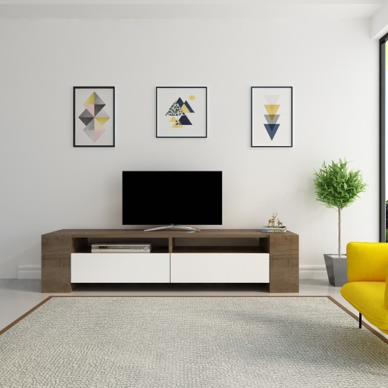 TV Stand Sosruko - Walnut, White Walnut
White TV Stand Sosruko - Walnut, White Walnut
White
