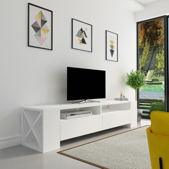 TV Stand Sosruko - White White TV Stand Sosruko - White White