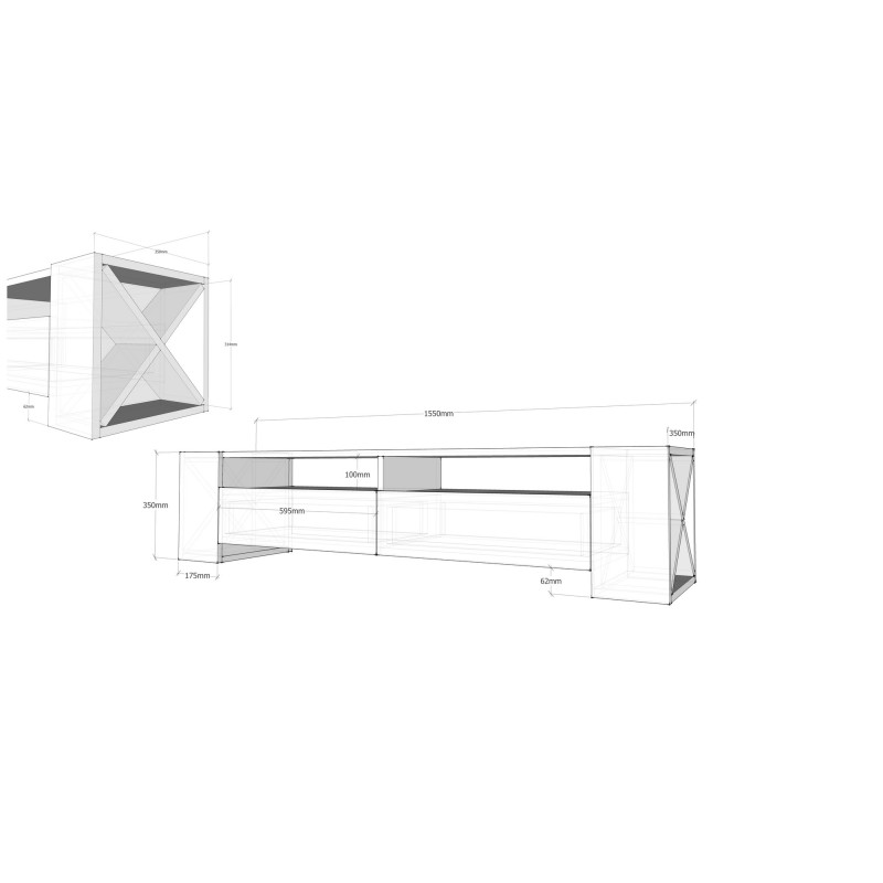 TV Stand Sosruko - White White