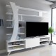 Σύνθεση Τηλεόρασης - Duru - Χρώμα Λευκό - 180x29,5x162εκ