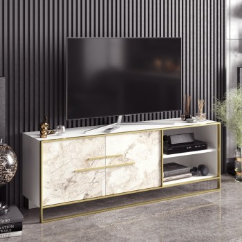 TV Stand Polka - White Gold
White