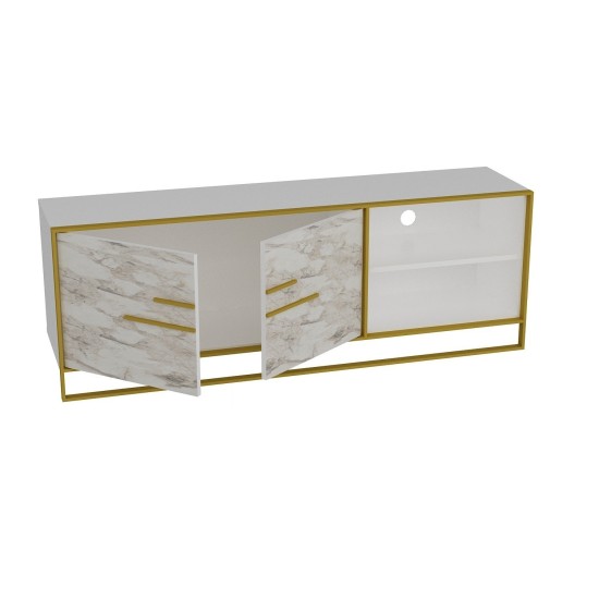 TV Stand Polka - White Gold
White TV Stand Polka - White Gold
White