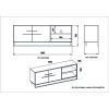 TV Stand Polka - White Gold
White
