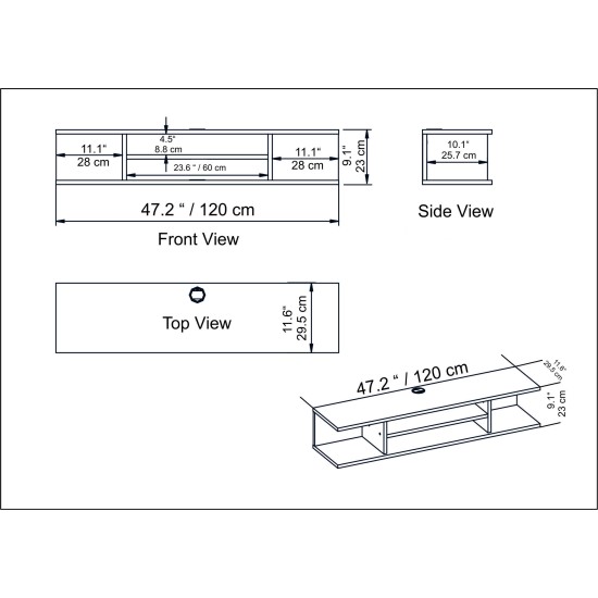TV Stand Pivot - Black Black TV Stand Pivot - Black Black