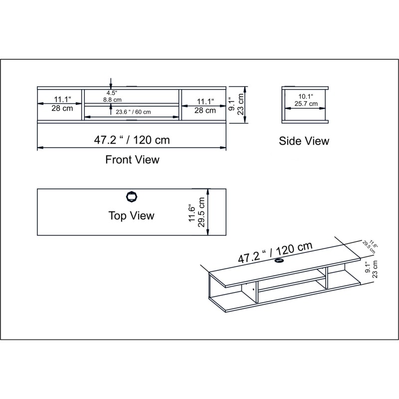 TV Stand Pivot - Black Black