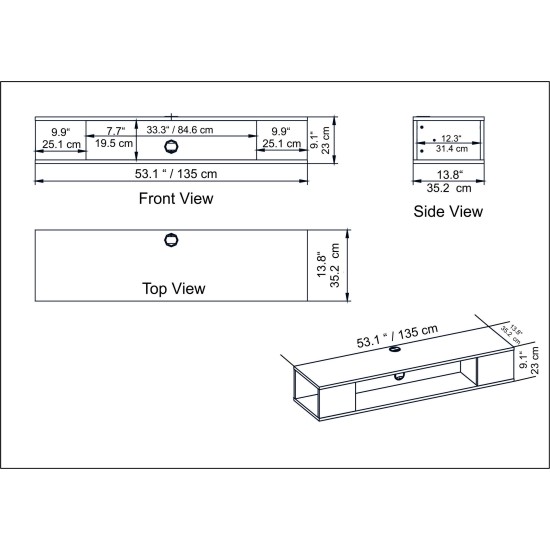 TV Stand Peti - Walnut Walnut TV Stand Peti - Walnut Walnut