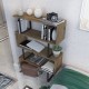 Βιβλιοθήκη - Adriana - Χρώμα Μαύρο & Αντικέ Δρυς - 91,5x29,5x124,5εκ Βιβλιοθήκη - Adriana - Χρώμα Μαύρο & Αντικέ Δρυς - 91,5x29,5x124,5εκ