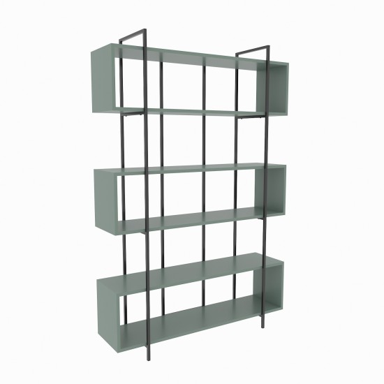Βιβλιοθήκη - Bruti - Χρώμα Μαύρο & Πράσινο - 120x30x180εκ Βιβλιοθήκη - Bruti - Χρώμα Μαύρο & Πράσινο - 120x30x180εκ