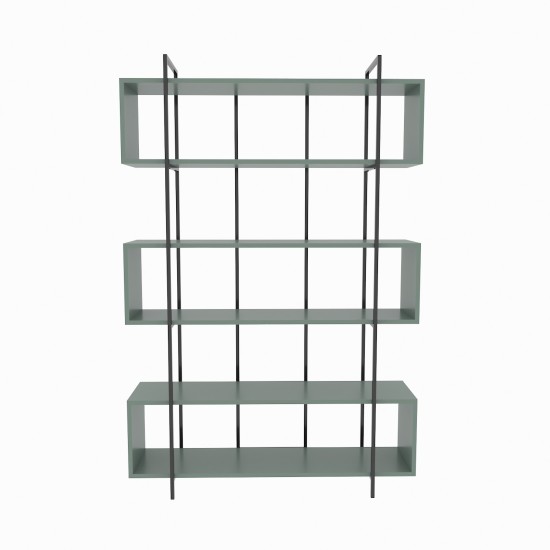Βιβλιοθήκη - Bruti - Χρώμα Μαύρο & Πράσινο - 120x30x180εκ Βιβλιοθήκη - Bruti - Χρώμα Μαύρο & Πράσινο - 120x30x180εκ