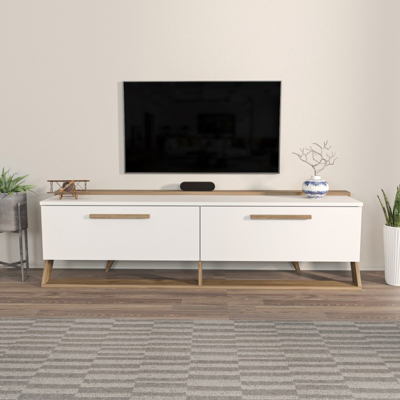 TV Stand Astrid - White, Walnut White
Walnut