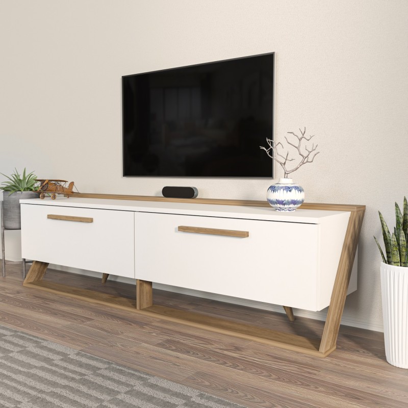 TV Stand Astrid - White, Walnut White
Walnut