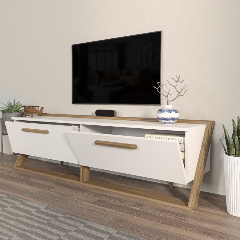 TV Stand Astrid - White, Walnut White
Walnut