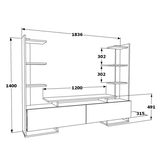 TV Stand Ava - White, Oak White
Oak TV Stand Ava - White, Oak White
Oak