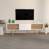 TV Stand Ecrin - White, Walnut White
Walnut