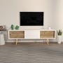 TV Stand Ecrin - White, Walnut White
Walnut