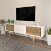 TV Stand Ecrin - White, Walnut White
Walnut