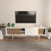 TV Stand Ecrin - White, Walnut White
Walnut
