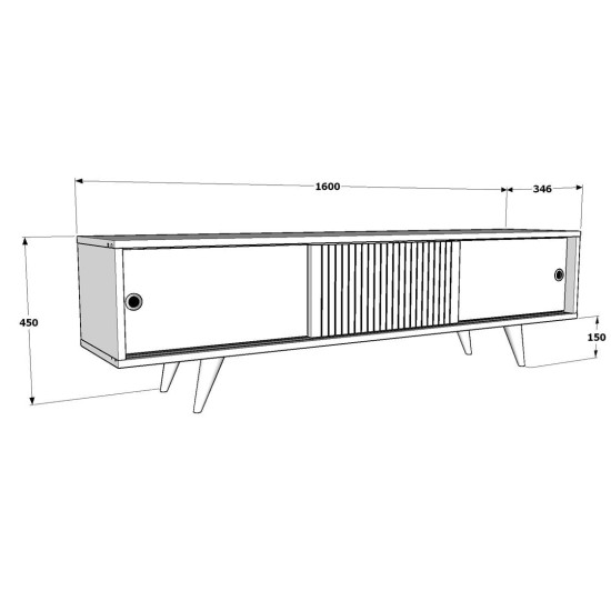 TV Stand Ecrin - White, Walnut White
Walnut TV Stand Ecrin - White, Walnut White
Walnut