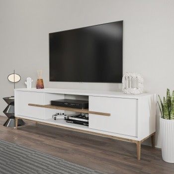 TV Stand Eslem - White, Walnut White
Walnut