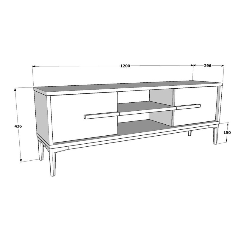 TV Stand Eslem - Oak, White Oak
White