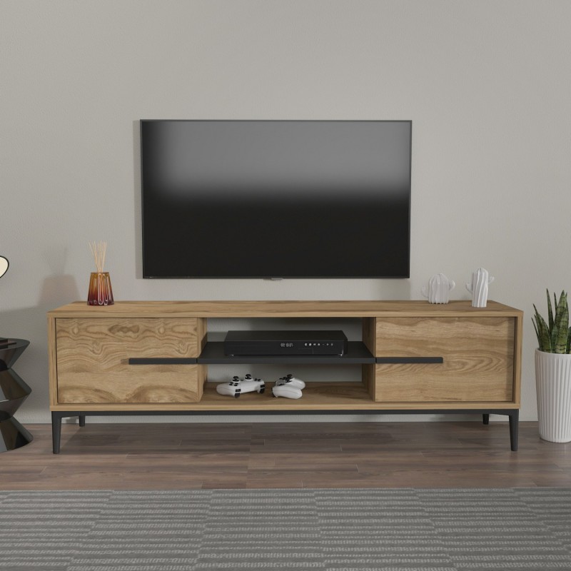 TV Stand Eslem - Oak, Black Oak
Black