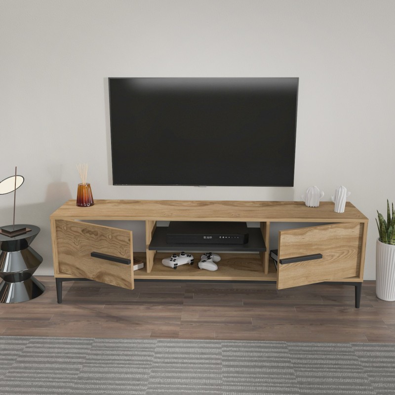 TV Stand Eslem - Oak, Black Oak
Black