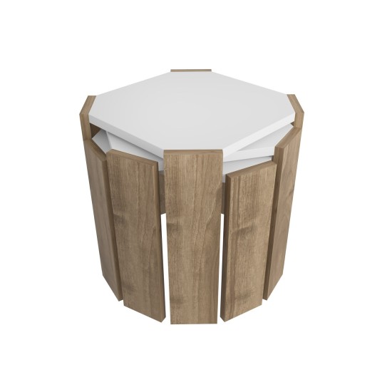 Coffee Table Lori - White, Walnut White
Walnut