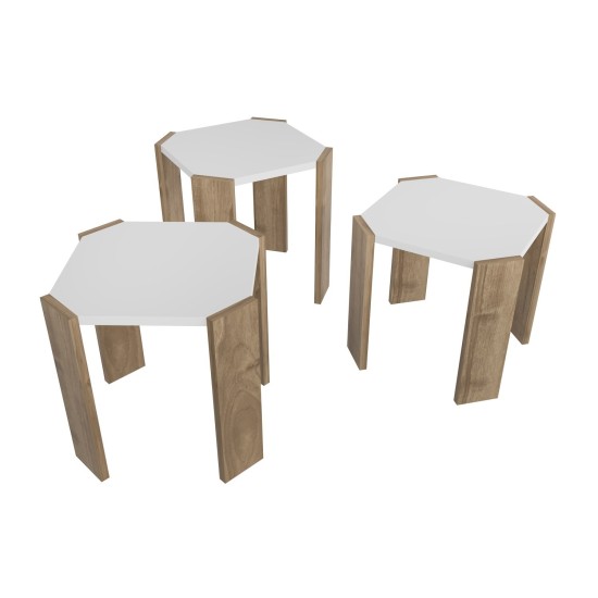 Coffee Table Lori - White, Walnut White
Walnut