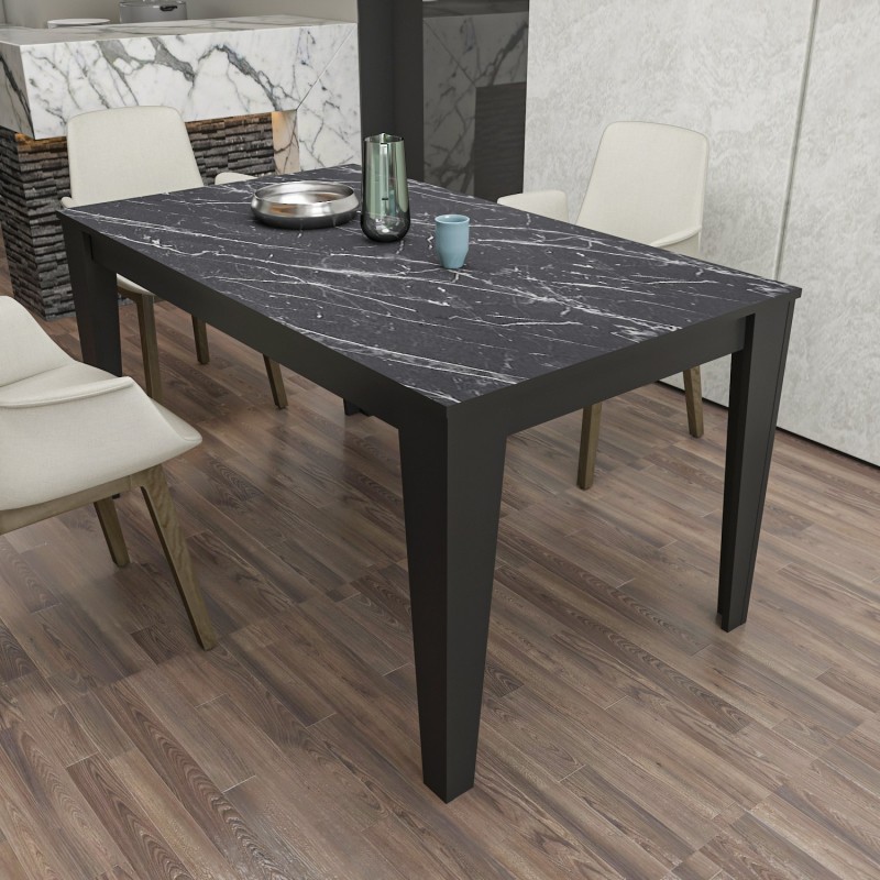 Dining Table Bud - Black, Marble Black
Marble