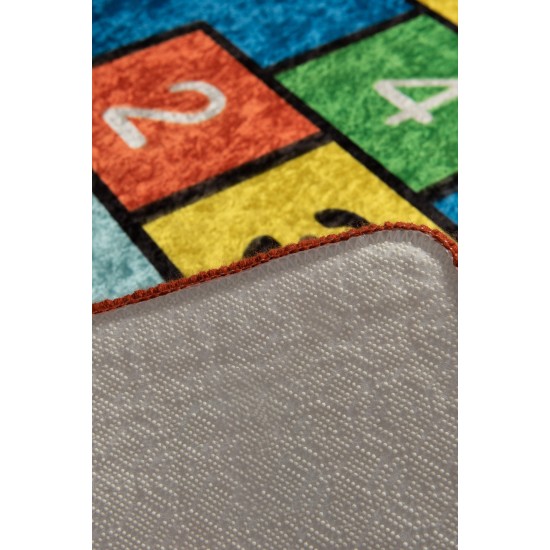 Carpet (140 x 190) Seksek - Red Multicolor Conceptum Hypnose Carpet (140 x 190) Seksek - Red Multicolor