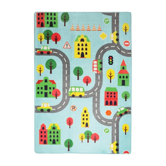 Conceptum Hypnose Carpet (140 x 190) Road - Blue Multicolor