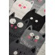 Conceptum Hypnose Carpet (140 x 190) Cats - Grey Multicolor