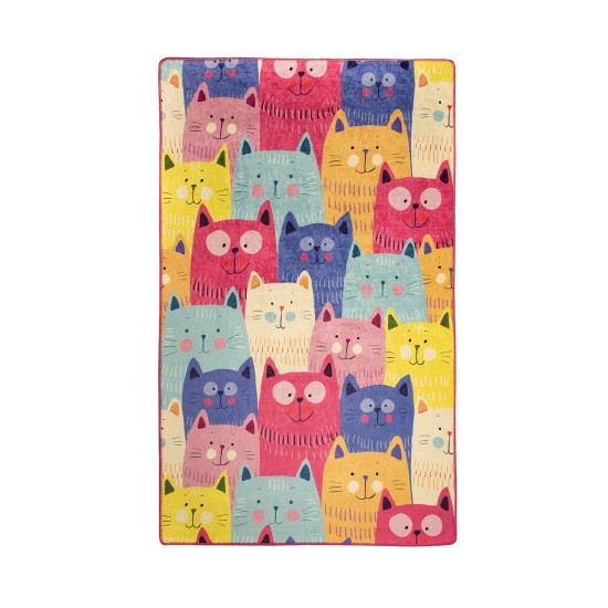 Carpet (100 x 160) Cats - Colourful Multicolor Conceptum Hypnose Carpet (100 x 160) Cats - Colourful Multicolor