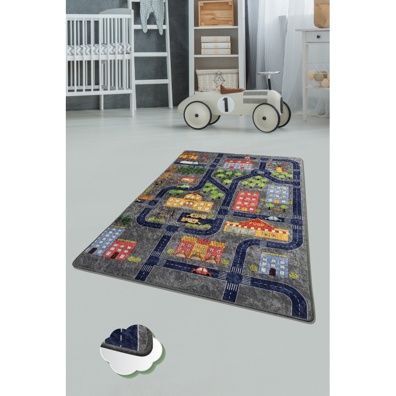 Conceptum Hypnose Carpet (100 x 160) Small Town - Grey Multicolor